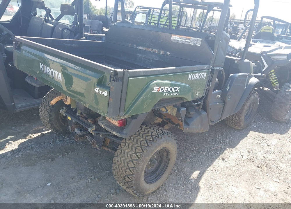 2018 KUBOTA RTV-XG850 VIN: A5KH1PGNKJG012695