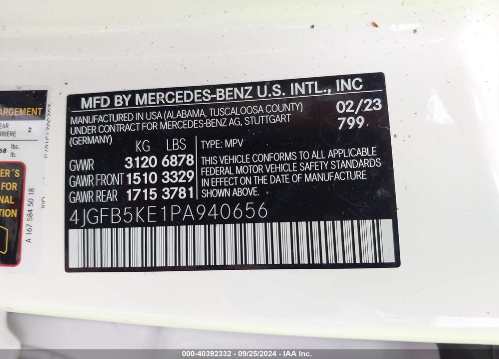2023 MERCEDES-BENZ GLE 450 4MATIC VIN: 4JGFB5KE1PA940656