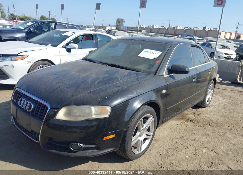 2008 AUDI A4 2.0T VIN: WAUAF78E78A086745