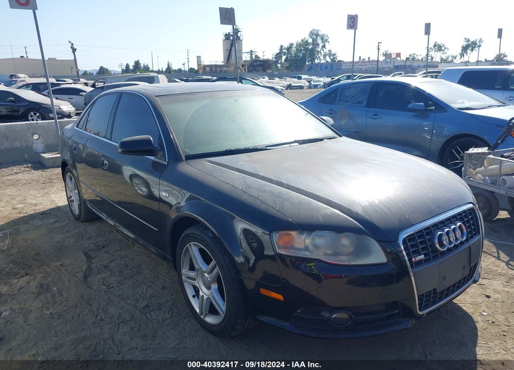 2008 AUDI A4 2.0T VIN: WAUAF78E78A086745