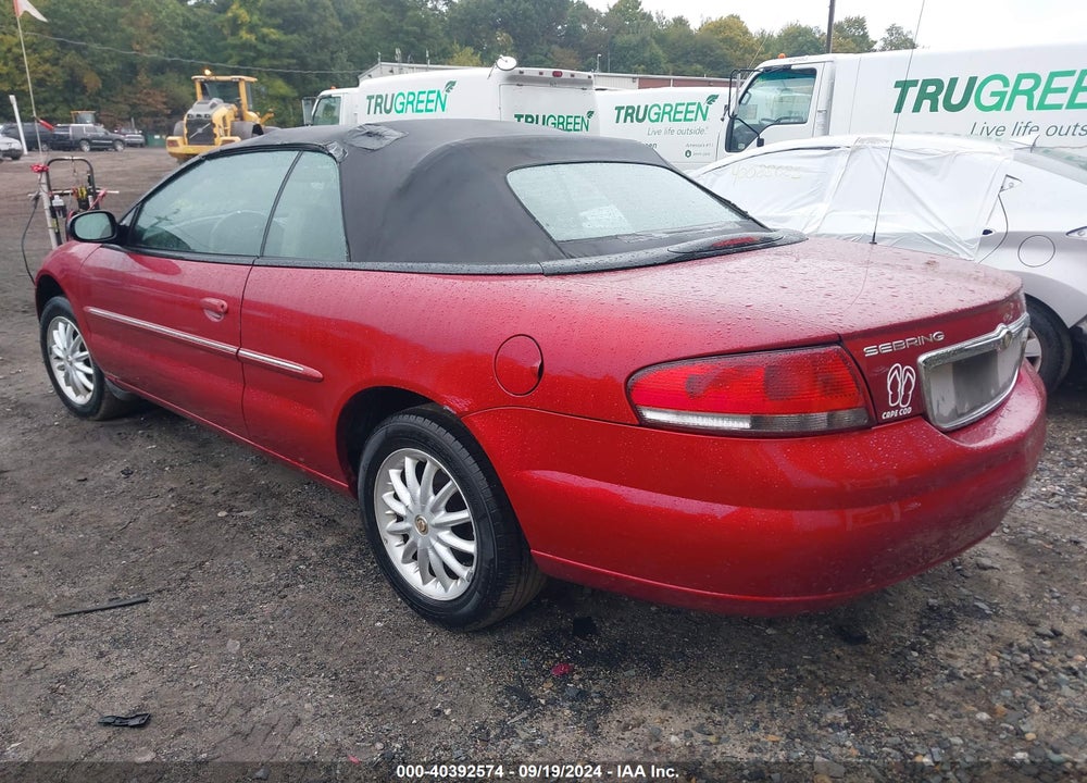 2002 CHRYSLER SEBRING LXI VIN: 1C3EL55R72N322470