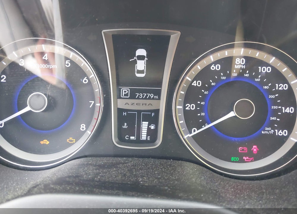 2013 HYUNDAI AZERA VIN: KMHFG4JG1DA248777