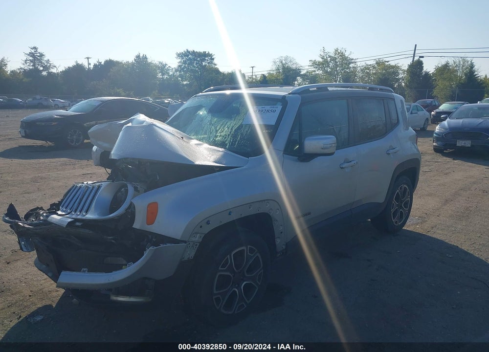 2016 JEEP RENEGADE LIMITED VIN: ZACCJBDT2GPC74864