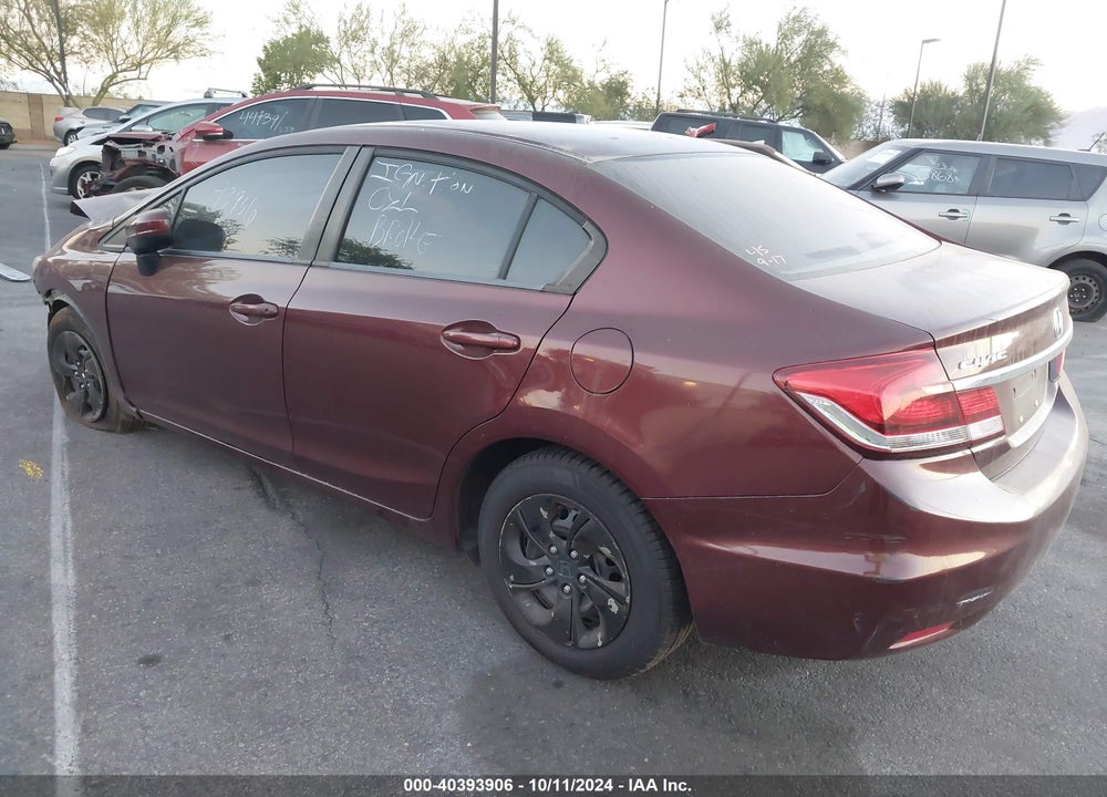 2014 HONDA CIVIC LX VIN: 19XFB2F50EE239081