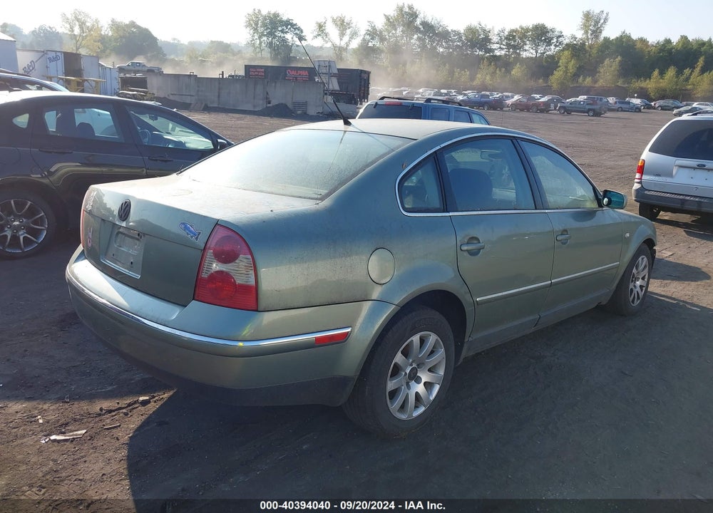 2001 VOLKSWAGEN PASSAT GLS VIN: WVWPD63B51P290540