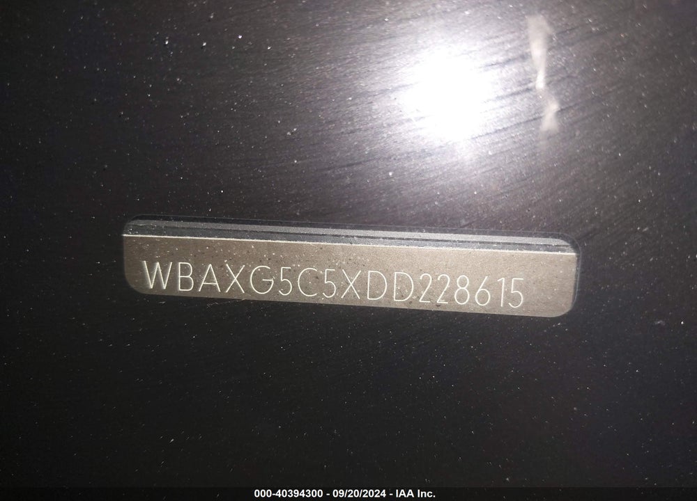 2013 BMW 528I VIN: WBAXG5C5XDD228615