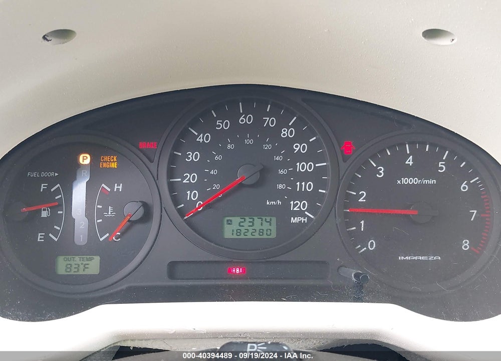2007 SUBARU IMPREZA 2.5I VIN: JF1GG61687H815211