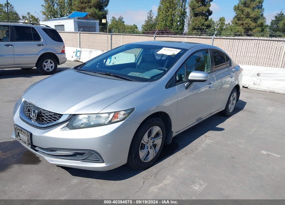 2014 HONDA CIVIC LX VIN: 19XFB2F50EE266684
