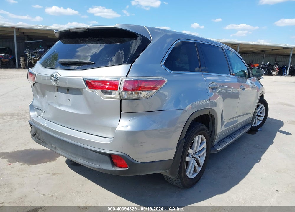 2016 TOYOTA HIGHLANDER LE VIN: 5TDZARFHXGS021838