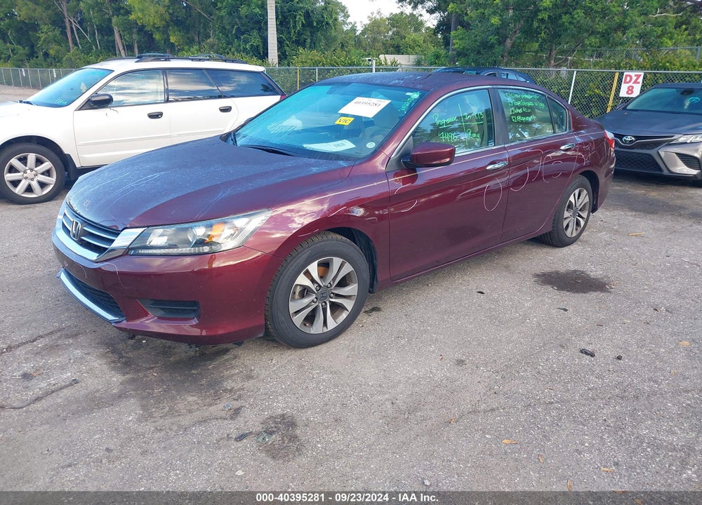 2013 HONDA ACCORD LX VIN: 1HGCR2F38DA076292