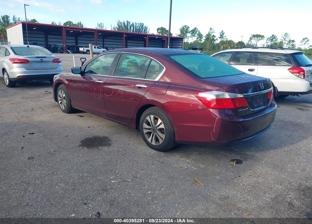 2013 HONDA ACCORD LX VIN: 1HGCR2F38DA076292
