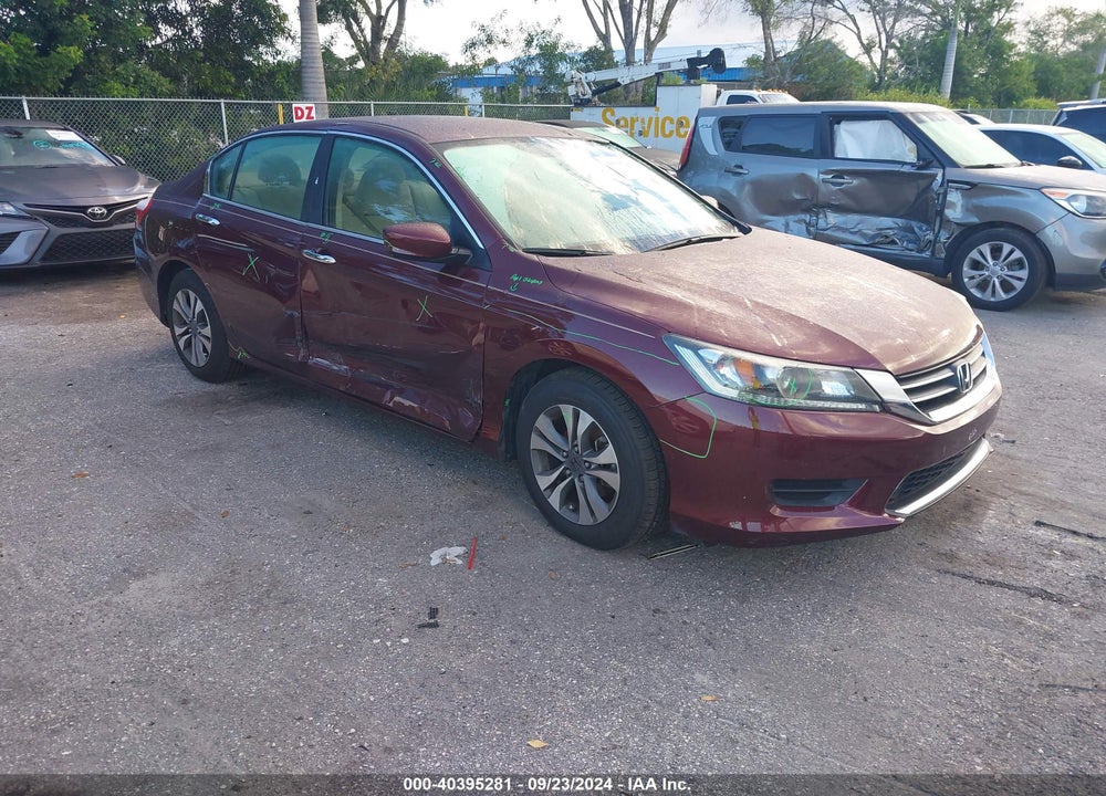 2013 HONDA ACCORD LX VIN: 1HGCR2F38DA076292