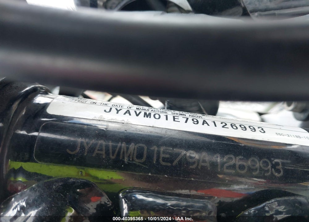 2009 YAMAHA XVS650 A/AT VIN: JYAVM01E79A126993