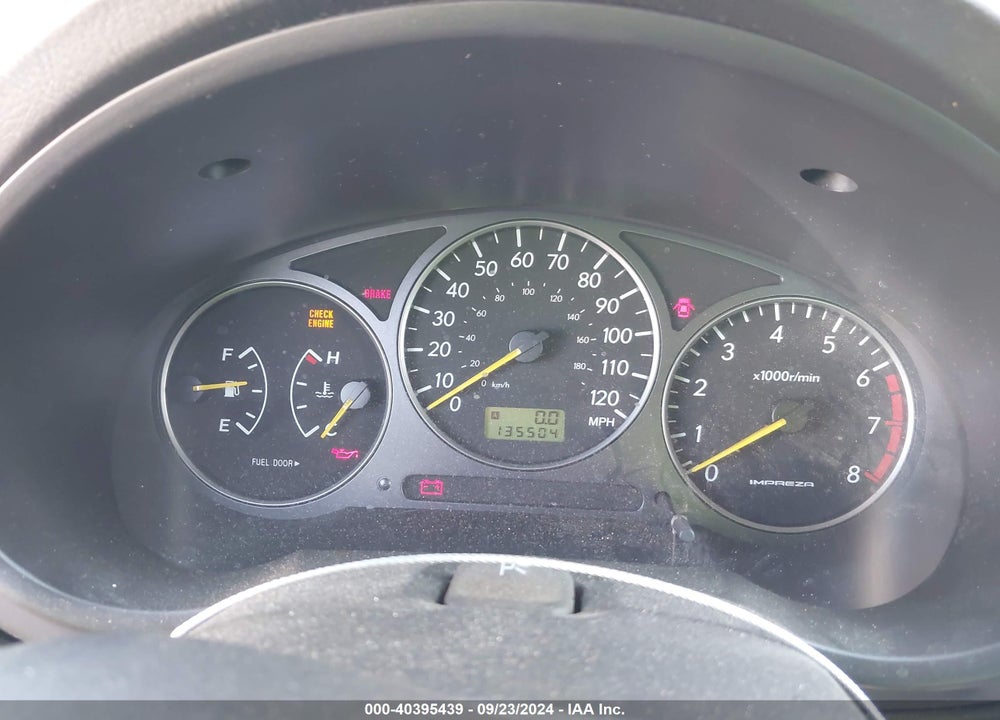2002 SUBARU IMPREZA 2.5RS VIN: JF1GD67542G505644