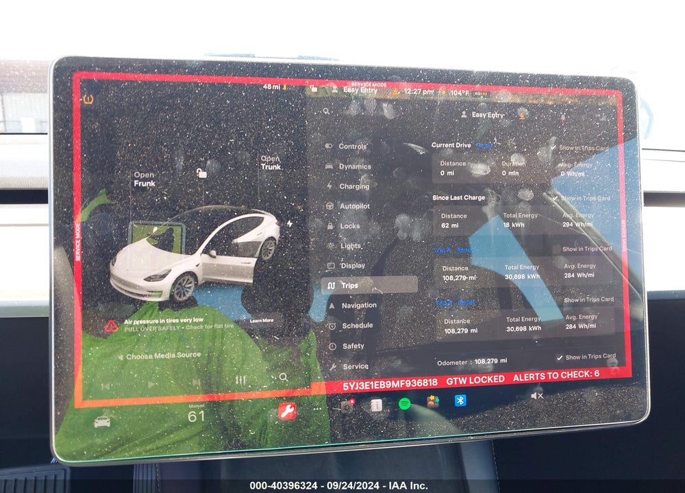 2021 TESLA MODEL 3 LONG RANGE DUAL MOTOR ALL-WHEEL DRIVE VIN: 5YJ3E1EB9MF936818