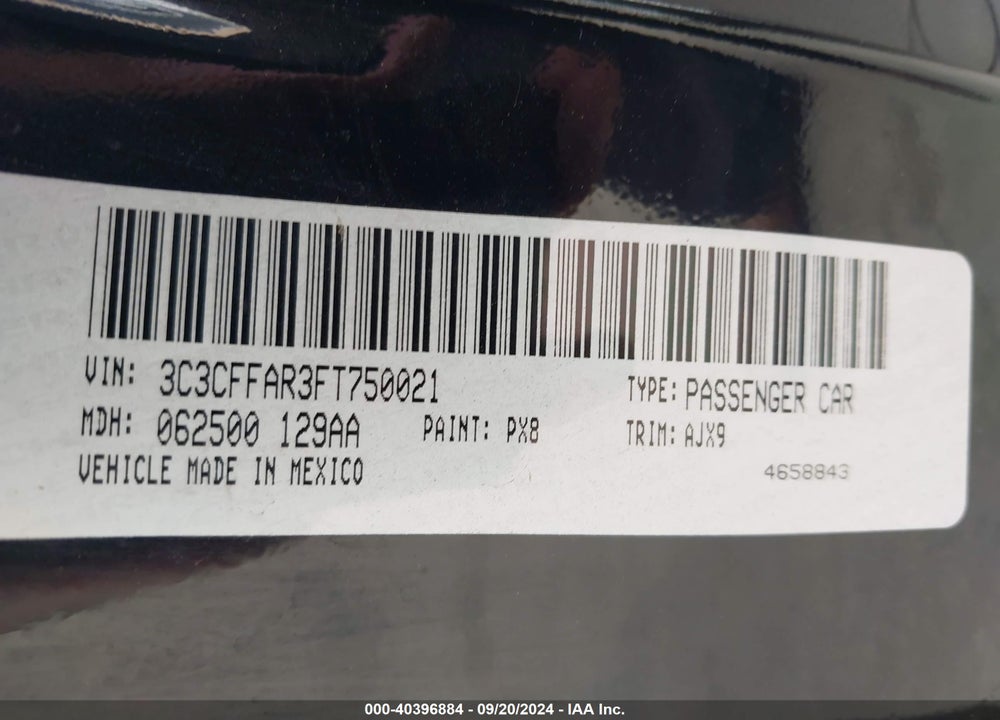 2015 FIAT 500 POP VIN: 3C3CFFAR3FT750021