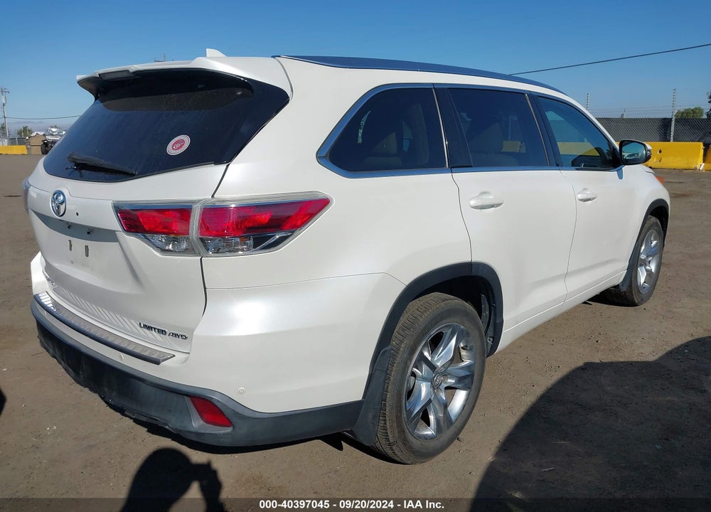 2014 TOYOTA HIGHLANDER LIMITED V6 VIN: 5TDDKRFHXES049000