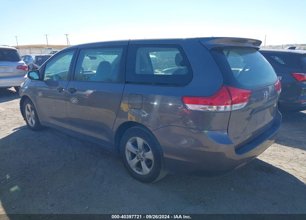 2011 TOYOTA SIENNA BASE V6 VIN: 5TDZK3DC9BS088019