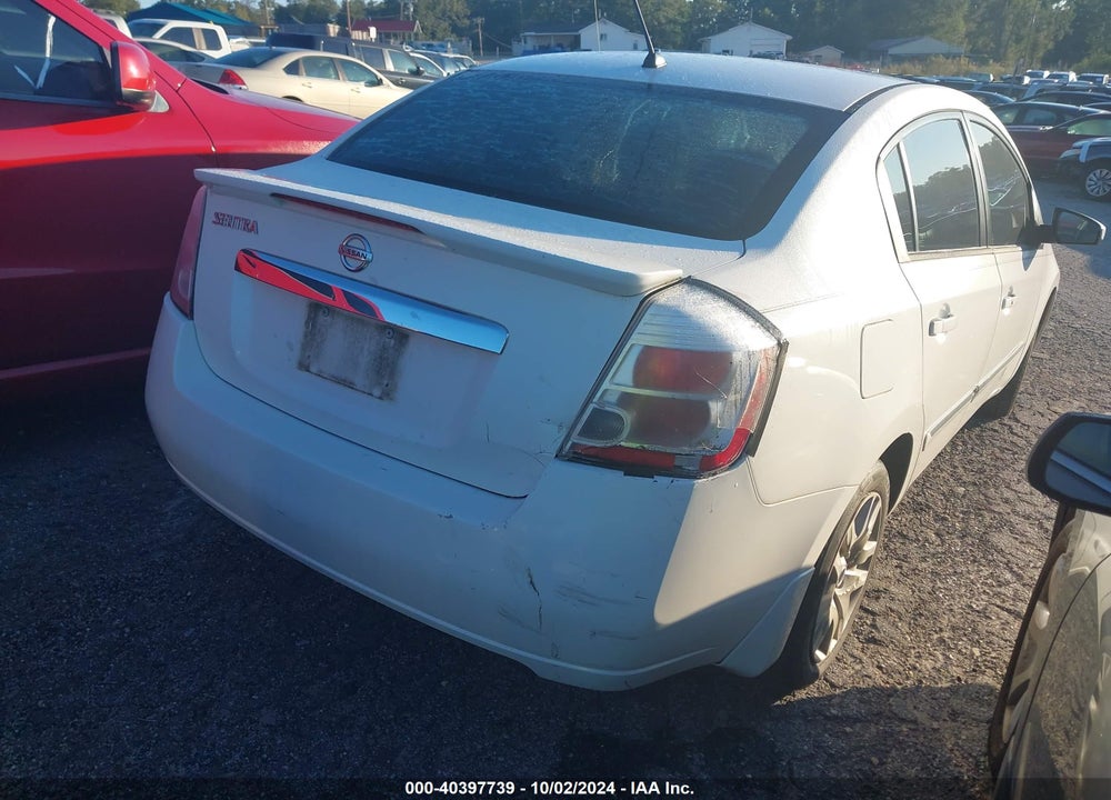 2012 NISSAN SENTRA 2.0 S VIN: 3N1AB6AP6CL708227