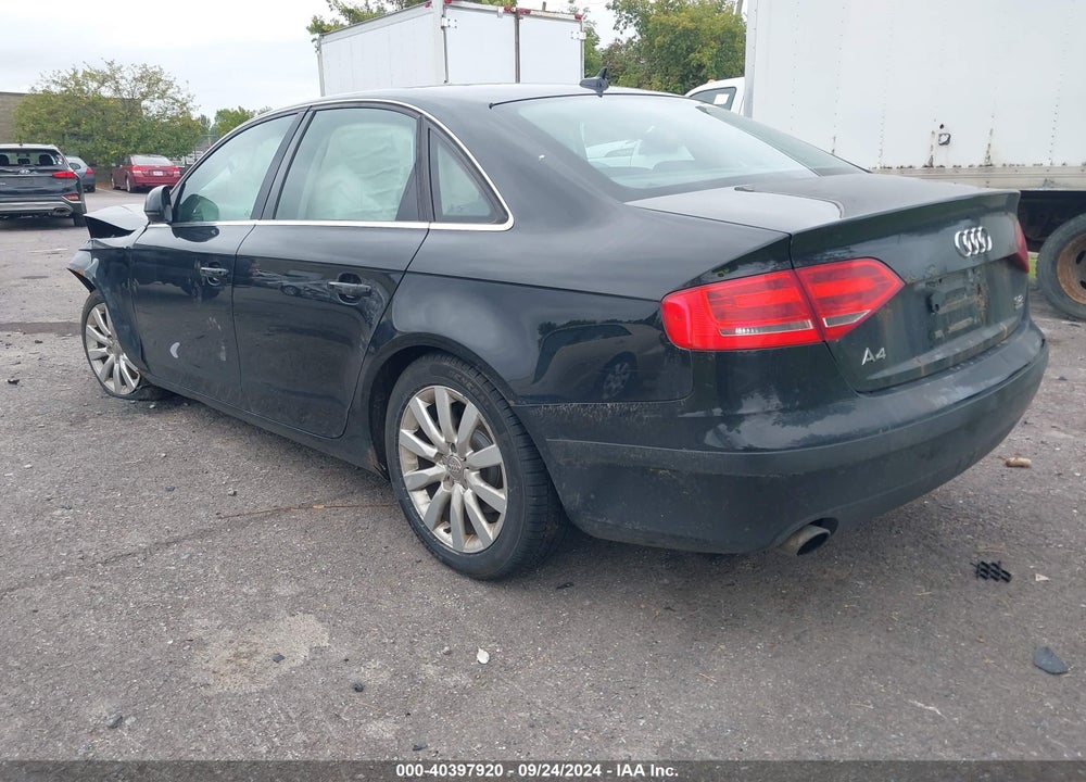 2009 AUDI A4 3.2 PREMIUM PLUS VIN: WAULK78K39N007303