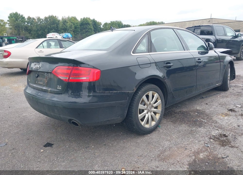 2009 AUDI A4 3.2 PREMIUM PLUS VIN: WAULK78K39N007303