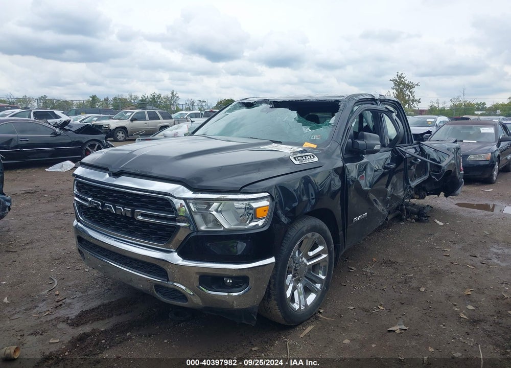 2022 RAM 1500 BIG HORN QUAD CAB 4X2 6'4 BOX VIN: 1C6RREBTXNN201519