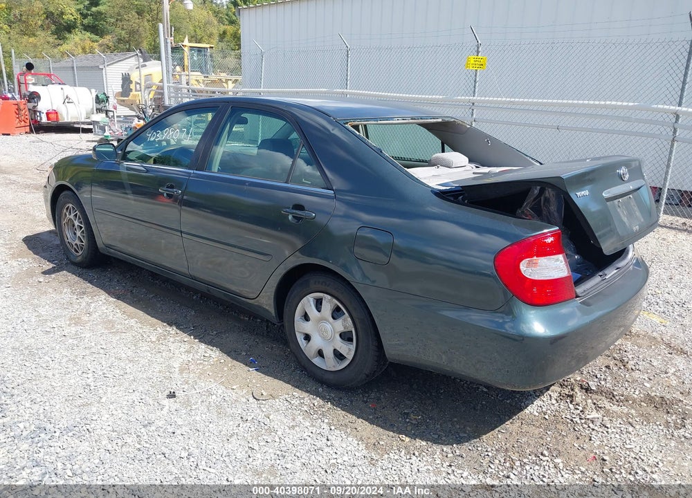 2002 TOYOTA CAMRY LE VIN: 4T1BE32K72U554329
