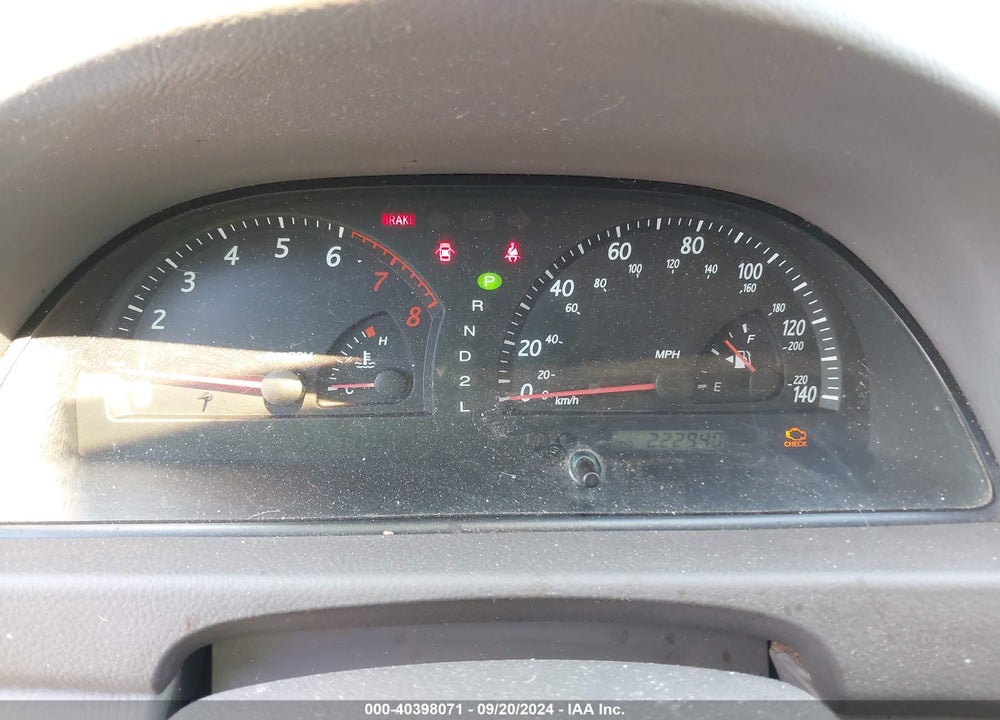 2002 TOYOTA CAMRY LE VIN: 4T1BE32K72U554329