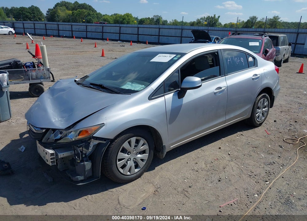 2012 HONDA CIVIC LX VIN: 19XFB2F57CE023449