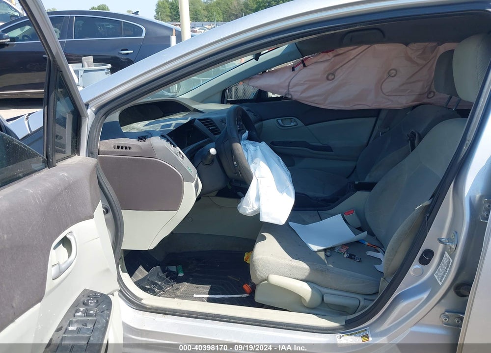 2012 HONDA CIVIC LX VIN: 19XFB2F57CE023449