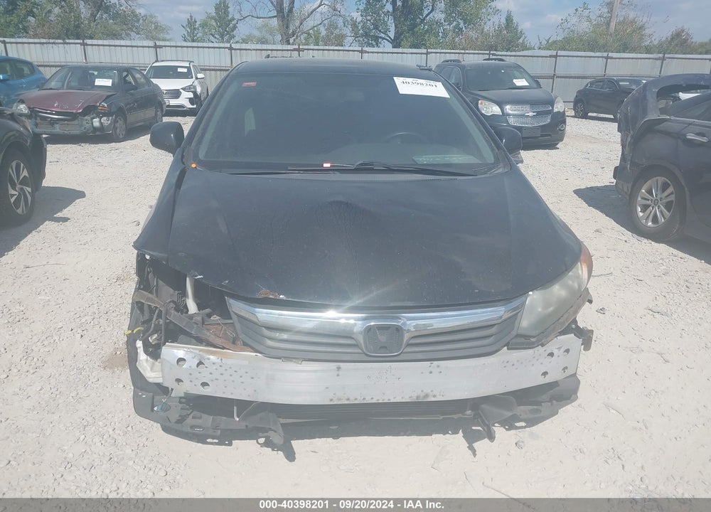 2012 HONDA CIVIC LX VIN: 19XFB2F55CE084038