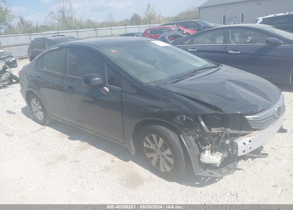 2012 HONDA CIVIC LX VIN: 19XFB2F55CE084038
