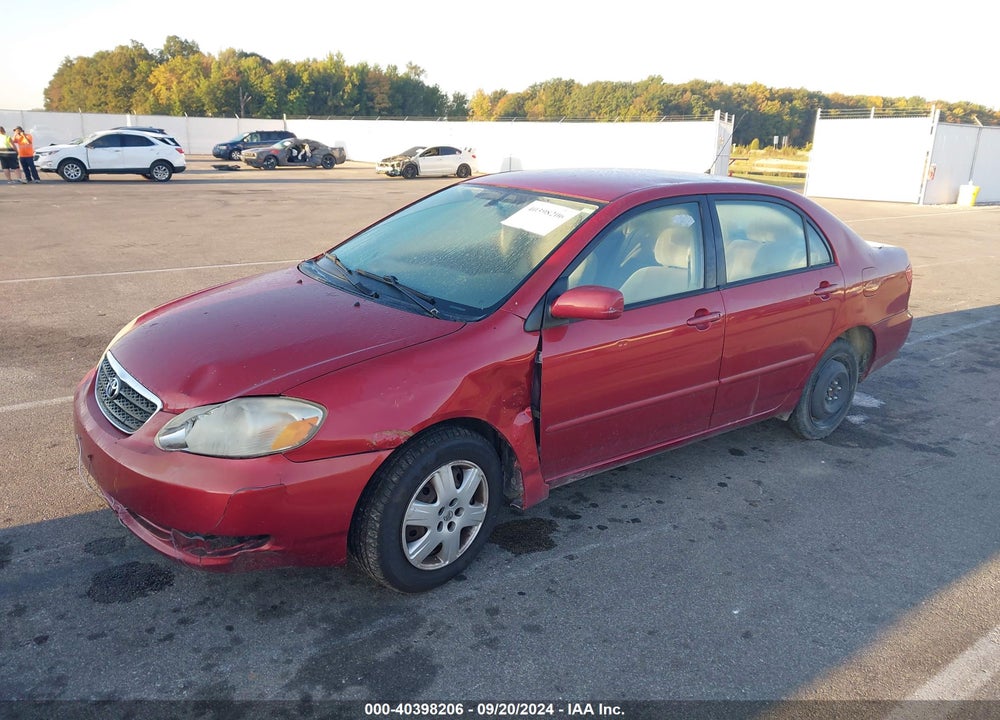 2008 TOYOTA COROLLA LE VIN: 2T1BR32E78C926955