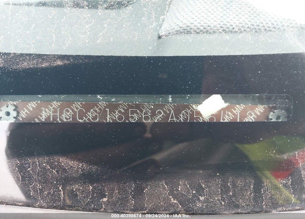 2002 HONDA ACCORD 3.0 EX VIN: 1HGCG16562A056413