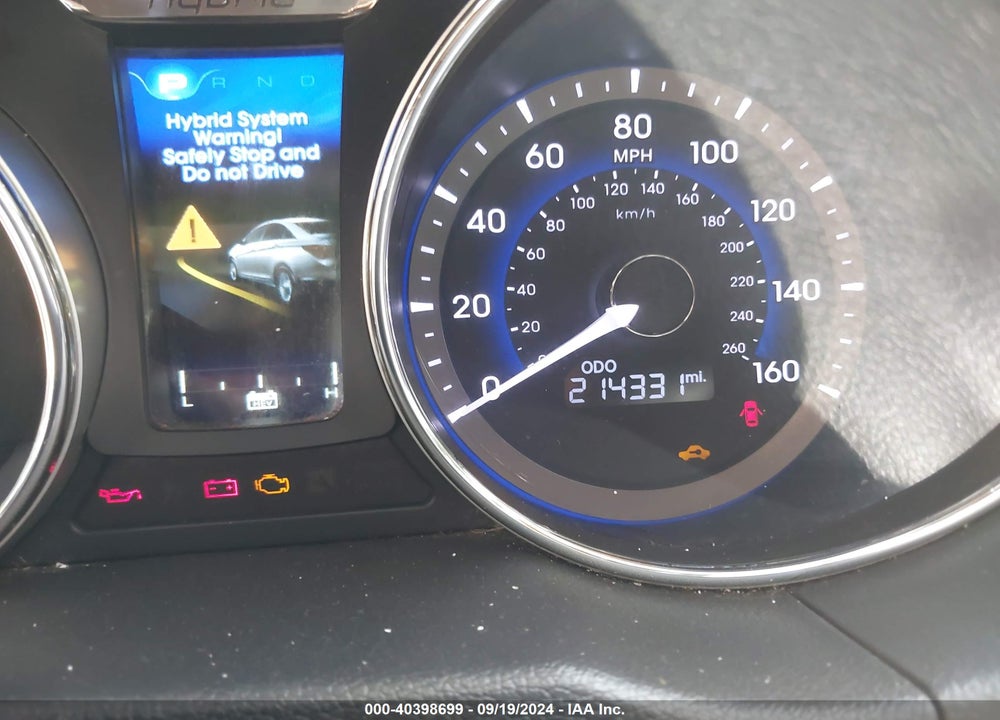 2014 HYUNDAI SONATA HYBRID LIMITED VIN: KMHEC4A49EA112623