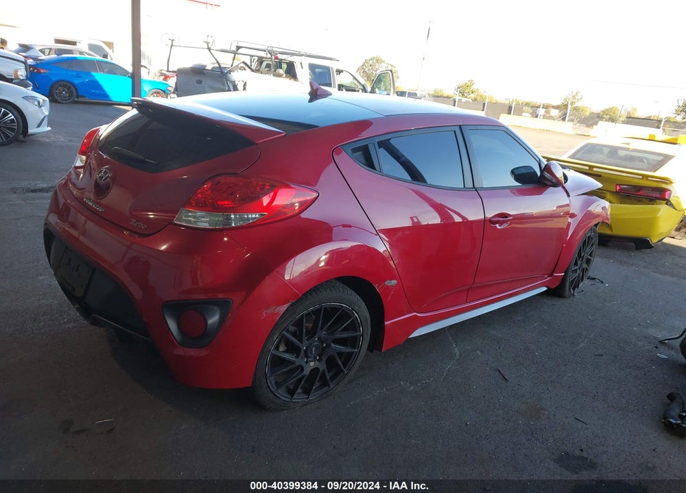 2014 HYUNDAI VELOSTER TURBO W/BLACK VIN: KMHTC6AE6EU184552