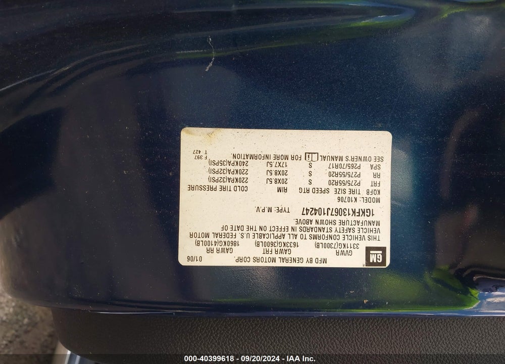 2007 GMC YUKON SLT VIN: 1GKFK13067J104247
