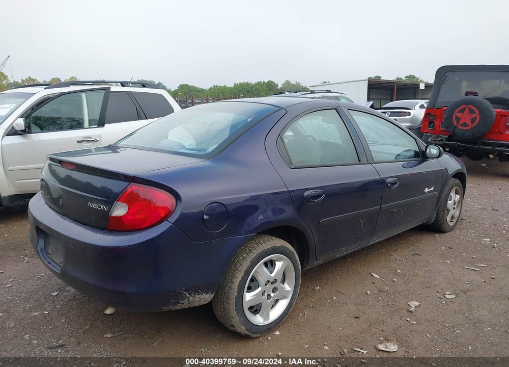 2000 PLYMOUTH NEON HIGHLINE VIN: 1P3ES46C6YD827997