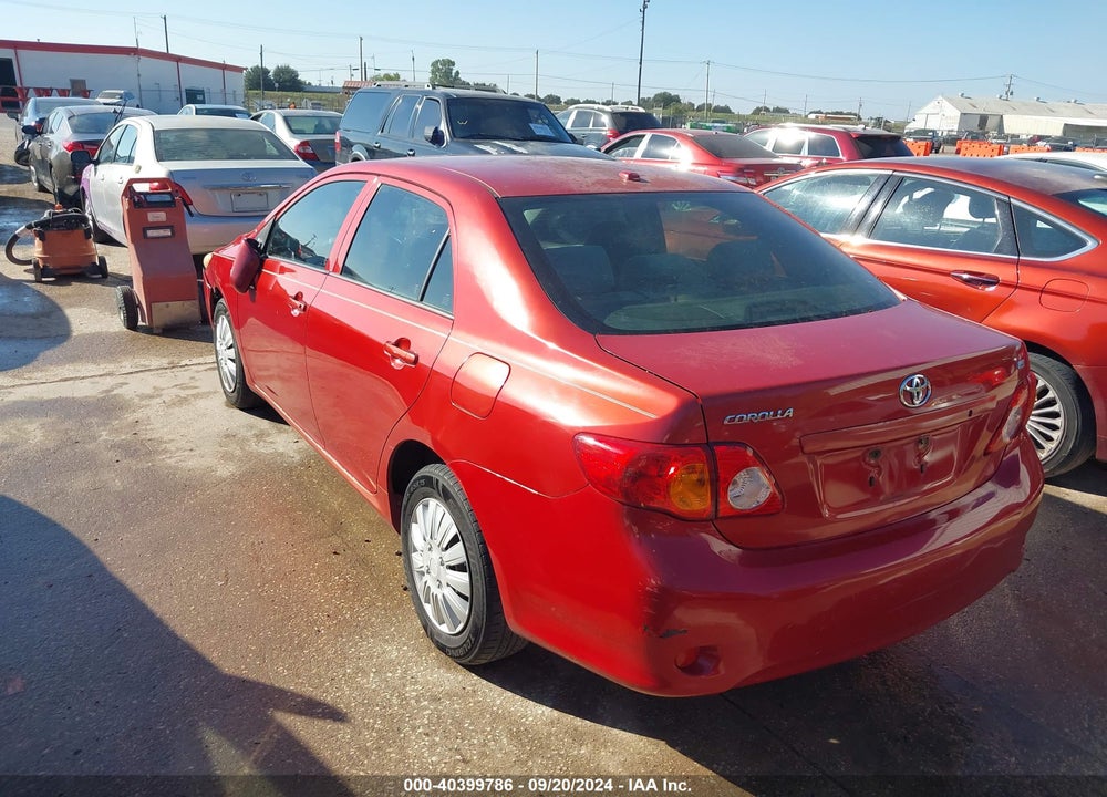 2009 TOYOTA COROLLA LE VIN: JTDBL40E99J006521