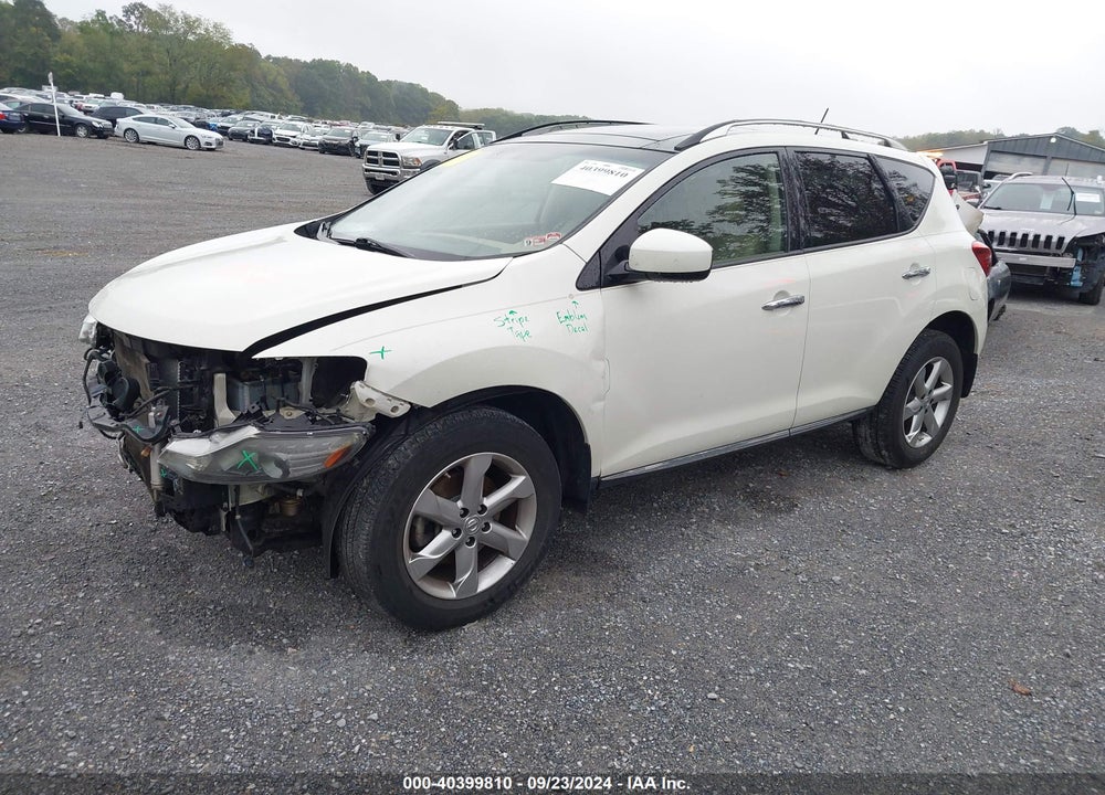2009 NISSAN MURANO SL VIN: JN8AZ18WX9W211522