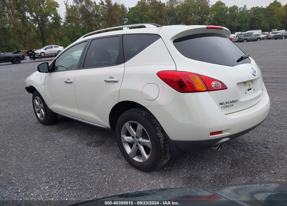 2009 NISSAN MURANO SL VIN: JN8AZ18WX9W211522