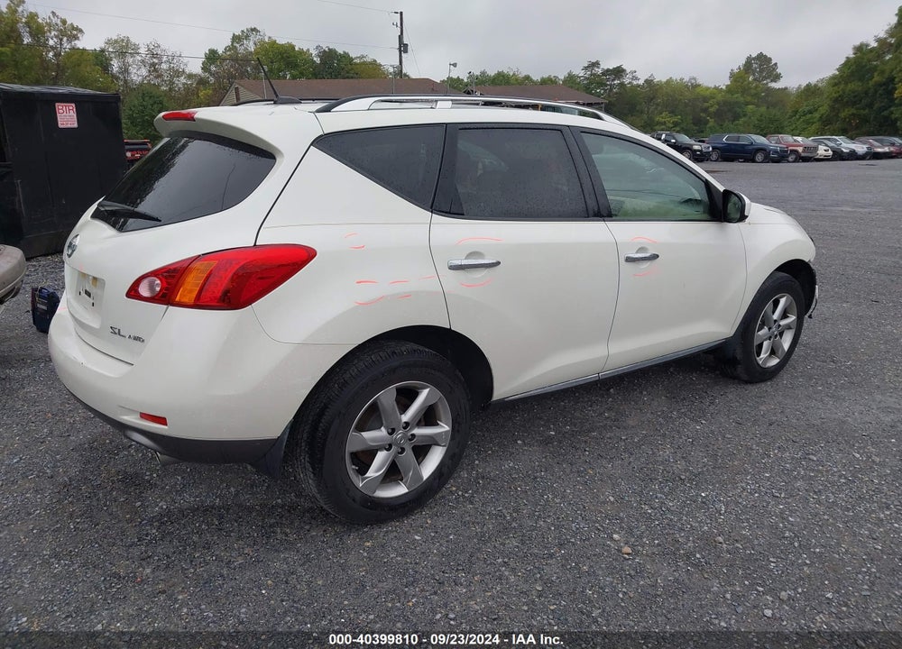 2009 NISSAN MURANO SL VIN: JN8AZ18WX9W211522