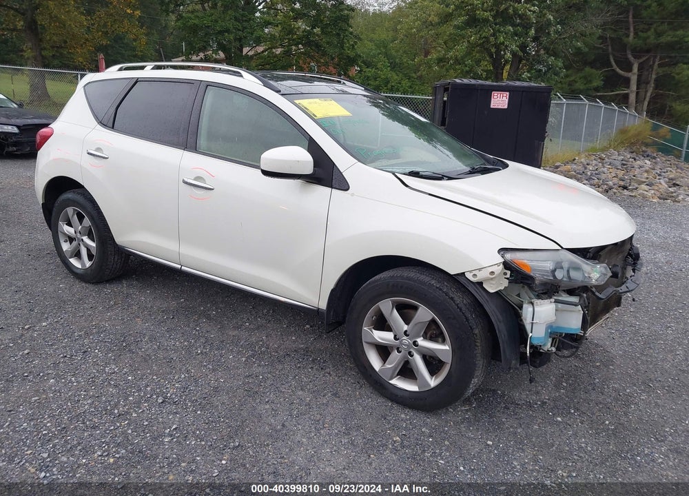 2009 NISSAN MURANO SL VIN: JN8AZ18WX9W211522