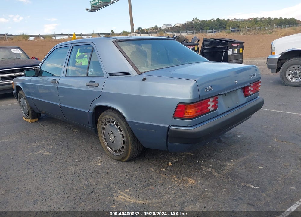 1989 MERCEDES-BENZ 190 E 2.6 VIN: WDBDA29D1KF552783