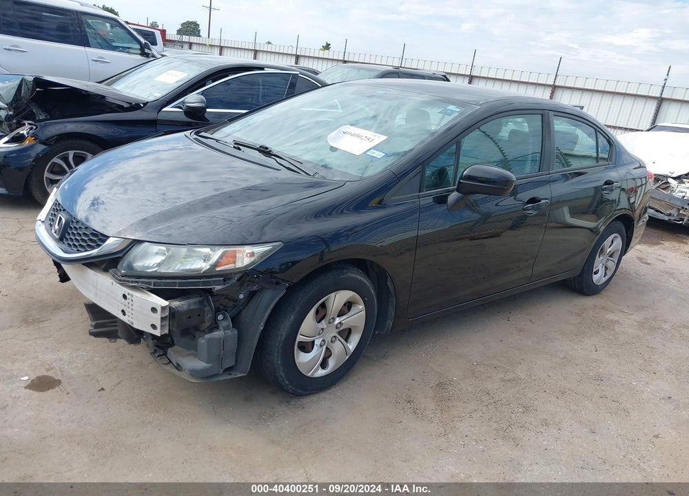 2014 HONDA CIVIC LX VIN: 19XFB2F58EE042210