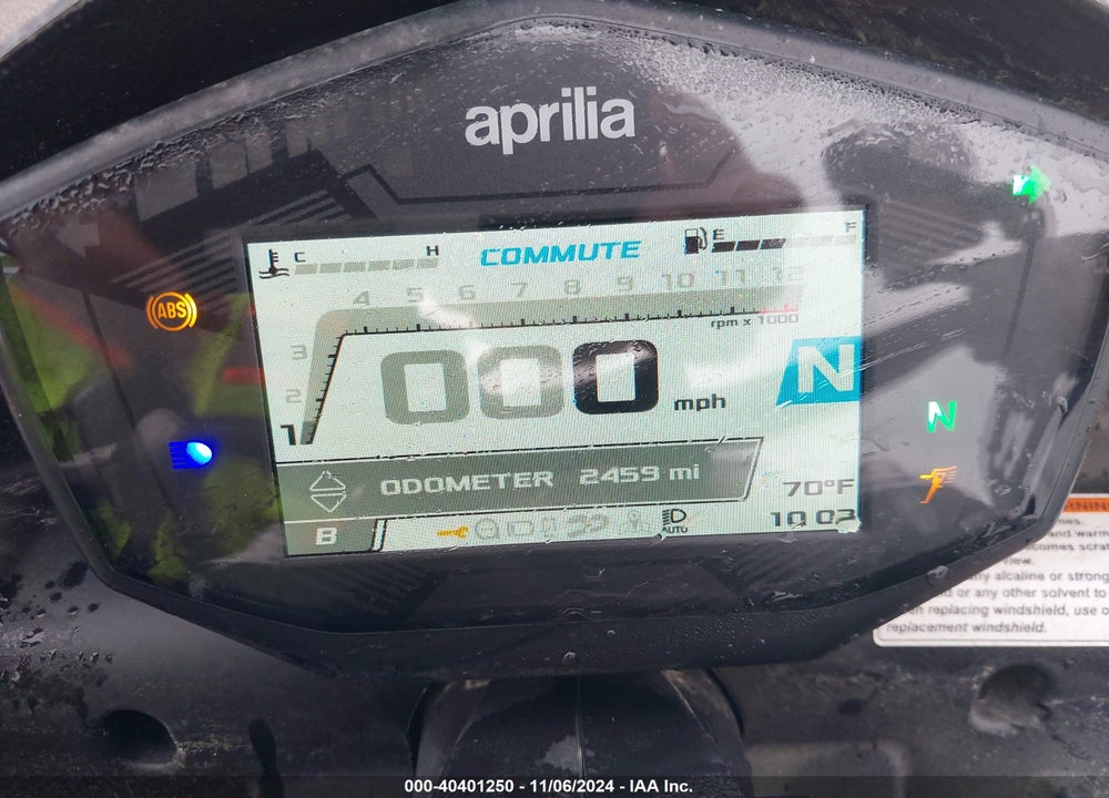 2023 APRILIA TUONO 660 FACTORY VIN: ZD4KSUM08PS000593
