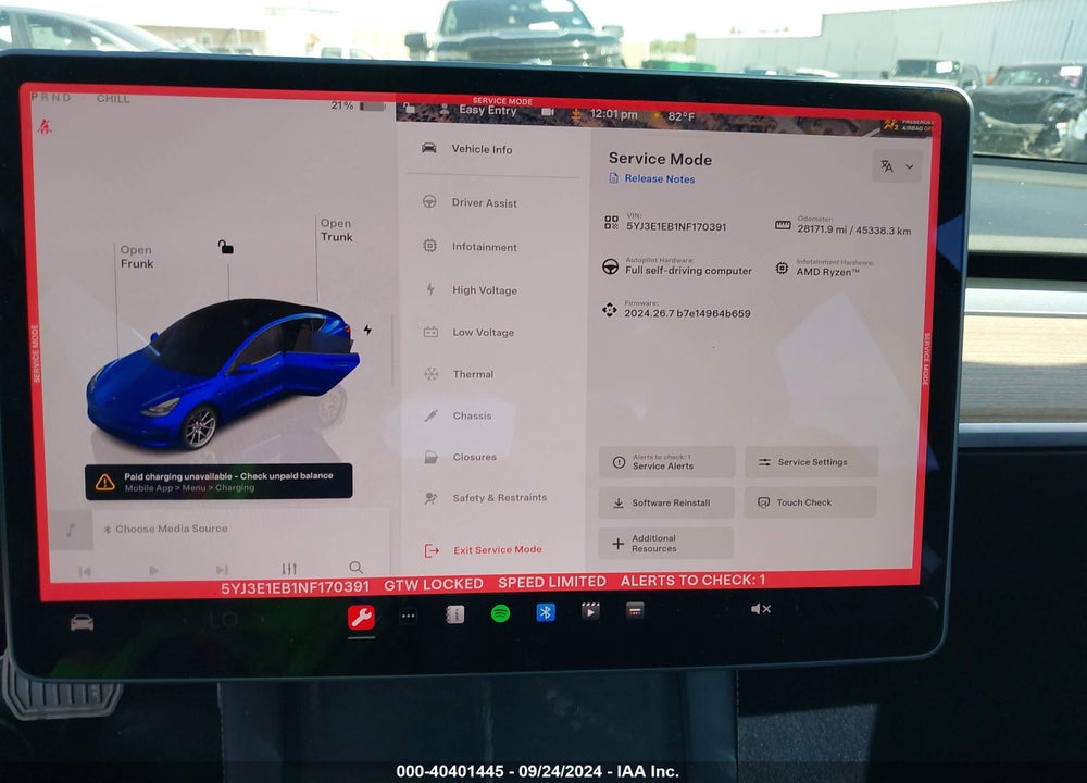 2022 TESLA MODEL 3 LONG RANGE DUAL MOTOR ALL-WHEEL DRIVE VIN: 5YJ3E1EB1NF170391
