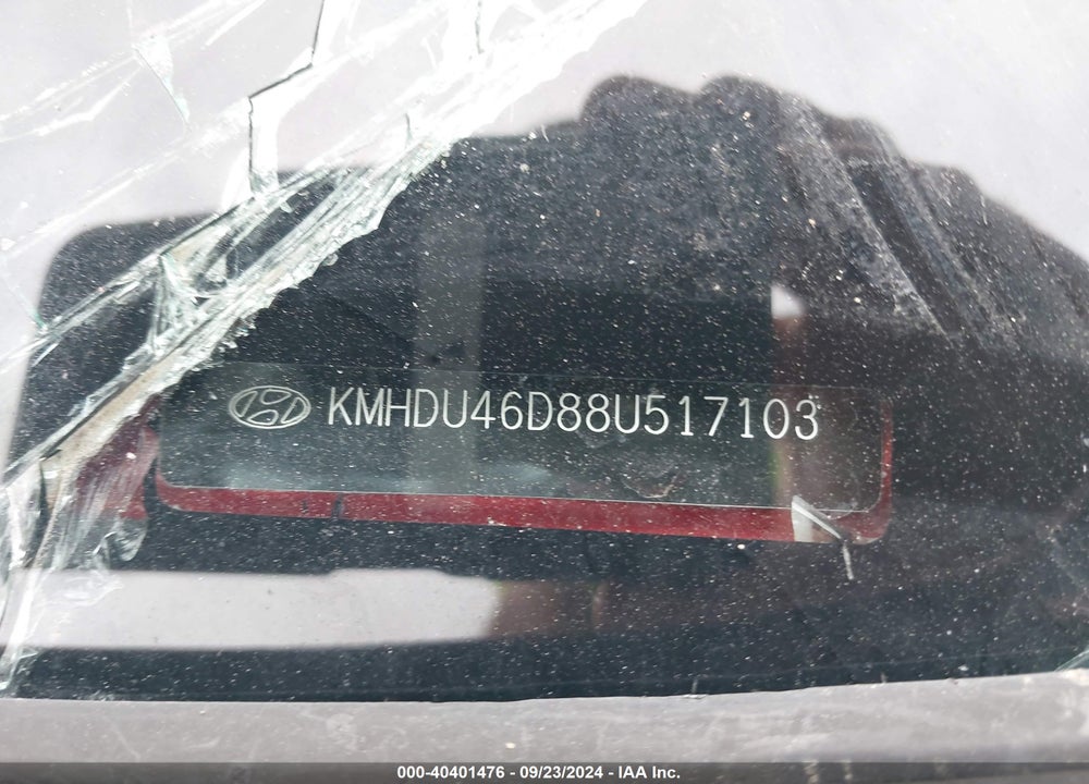 2008 HYUNDAI ELANTRA GLS/SE VIN: KMHDU46D88U517103