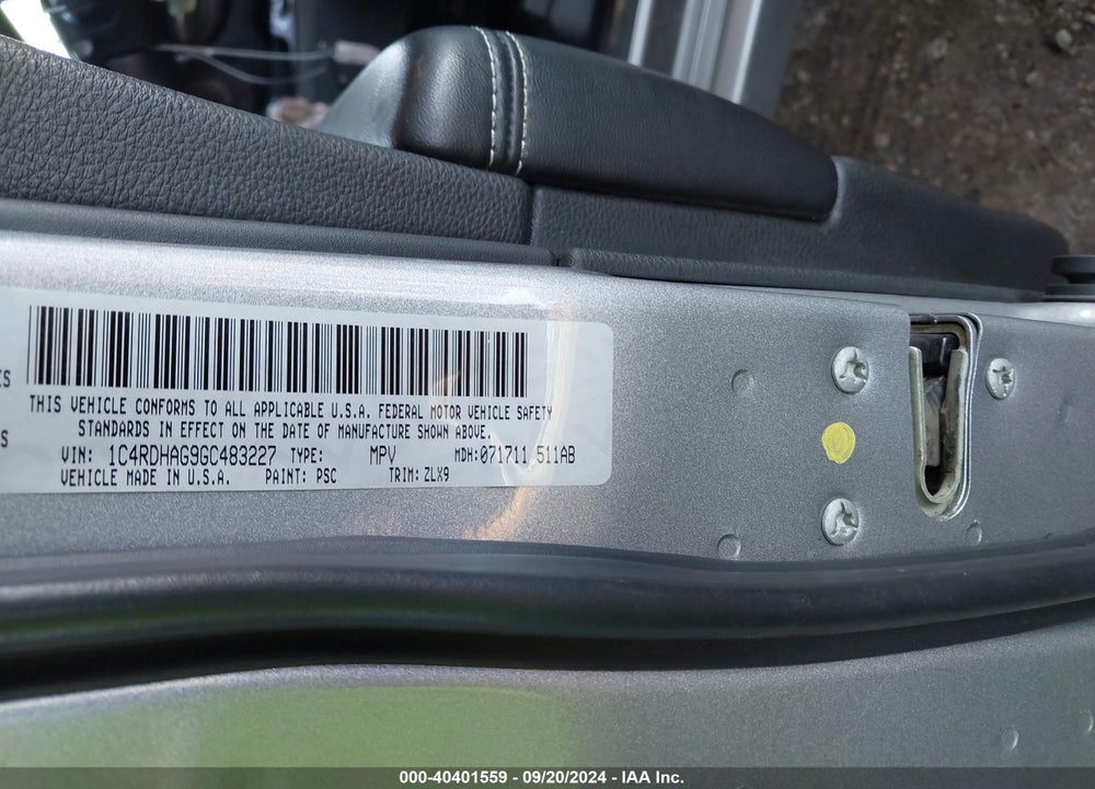 2016 DODGE DURANGO SXT VIN: 1C4RDHAG9GC483227
