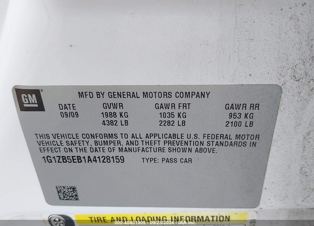2010 CHEVROLET MALIBU LS VIN: 1G1ZB5EB1A4128159